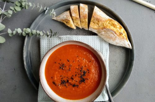 Suppe Tomate Paprika Karotten Röstaroma vegan
