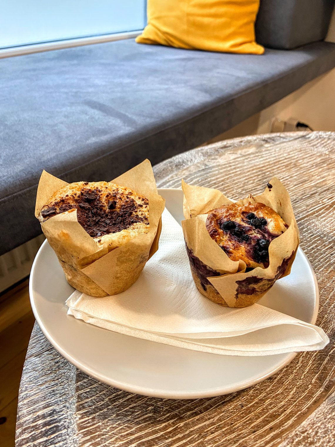 Wohnzimmer Café Linz Altstadt vegan Muffins