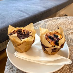 Wohnzimmer Café Linz Altstadt vegan Muffins